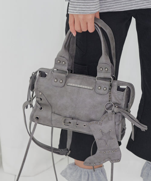 BELTED WASHED MINI BAG F26QE991 - 3 COLORS GREY