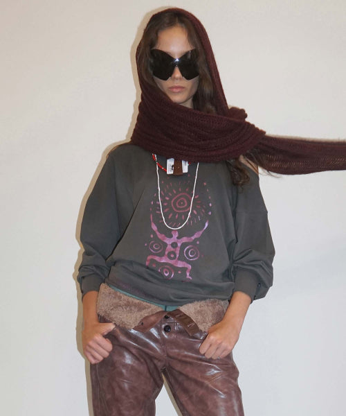 BOHO WASHED OFF SHOULDER TEE - 3 COLORS CHARCOAL