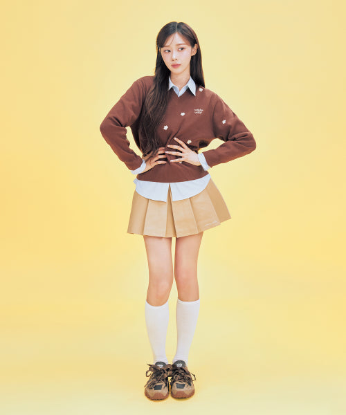 COTTON PLEATED SKIRT #GISELLE同款! BEIGE