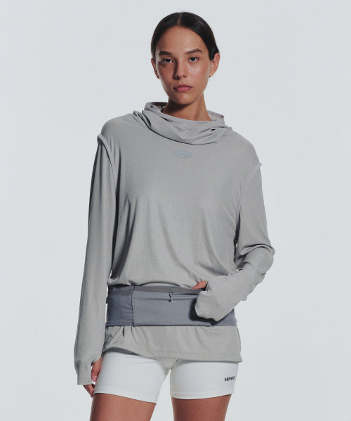 MNS RUNNING HIGHNECK HOODIE - 4 COLORS GREY
