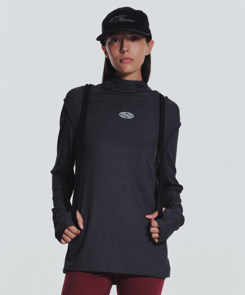 MNS RUNNING HIGHNECK HOODIE - 4 COLORS CHARCOAL
