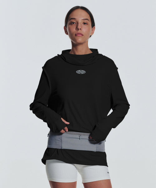 MNS RUNNING HIGHNECK HOODIE - 4 COLORS BLACK