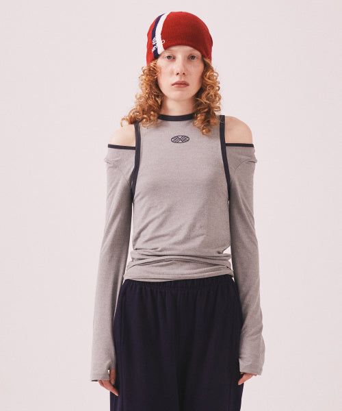 STRETCH LAYERED T SHIRT - 3 COLORS GREY