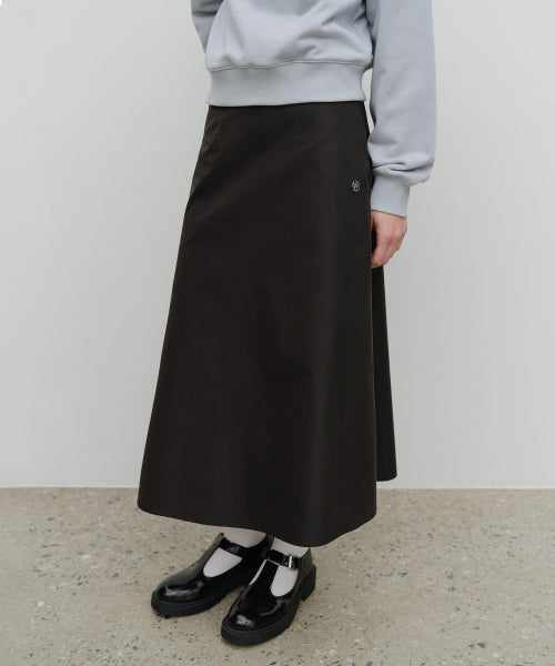 W SEMI FLARE SKIRT - 2 COLORS BLACK