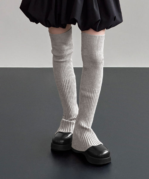 SNAP KNIT LEG WARMER - 2 COLORS BLACK