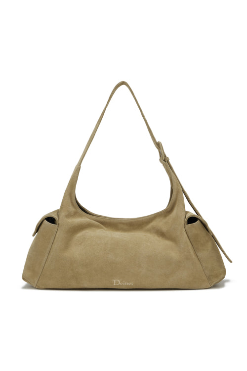 DEINET SUEDE BUCKLE BAG BEIGE