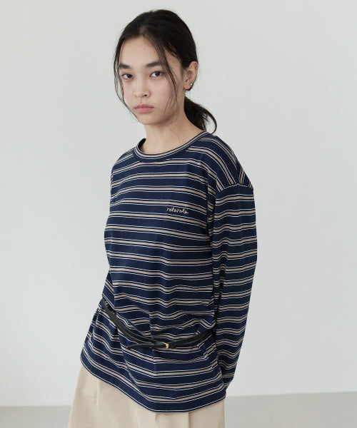MULTI STRIPE T-SHIRT - 2 COLORS NAVY