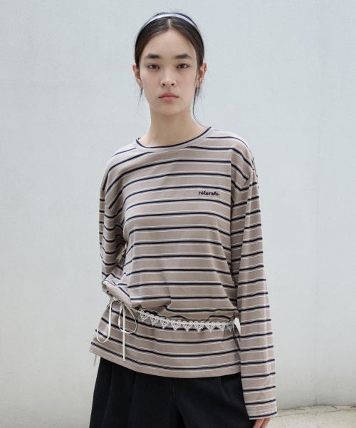 MULTI STRIPE T-SHIRT - 2 COLORS BROWN