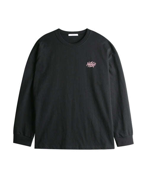 LETTERING LOGO LONG SLEEVE - 2 COLORS BLACK