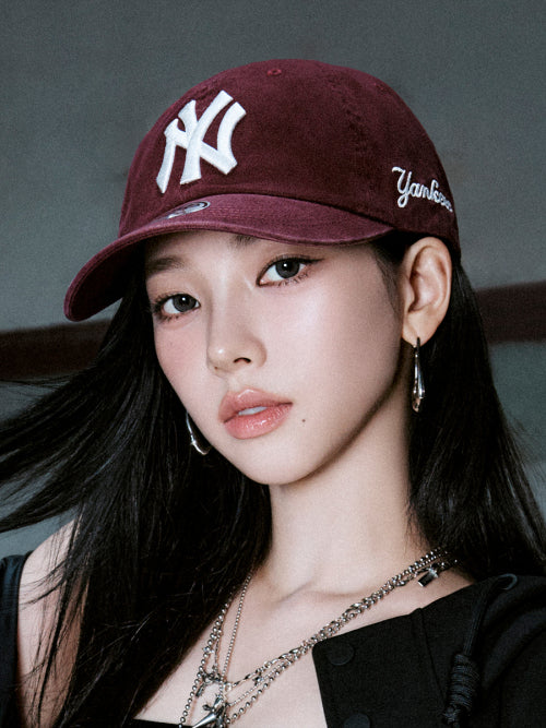 SIGNATURE UNSTRUCTURED BALL CAP NY #KARINA同款! - 12 COLORS WINE