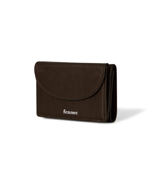 CRINKLE HALFMOON MINI WALLET ESPRESSO AS SHOWN
