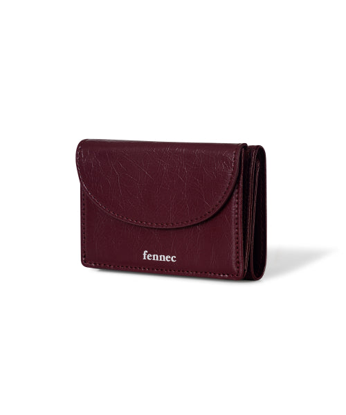 CRINKLE HALFMOON MINI WALLET DEEP CHERRY AS SHOWN
