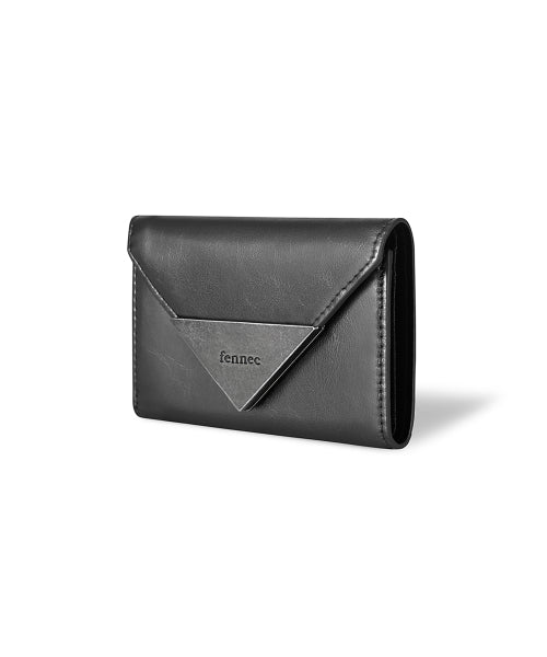 MATT TRIANGLE WALLET METAL GREY