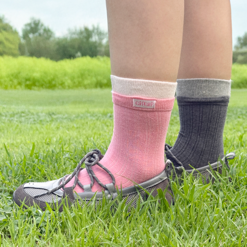 COLOR BLOCK SOCKS (3COLORS) 1 - 3 COLORS GREY