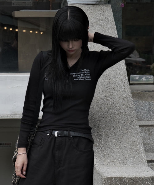 BUTTON SLEEVE LONG - 2 COLORS BLACK