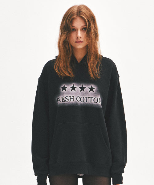 FOUR STAR LOGO HOODIE BLACK