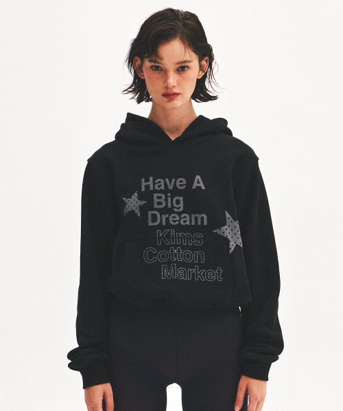 DOT TWO STAR LOGO HOODIE - 2 COLORS BLACK
