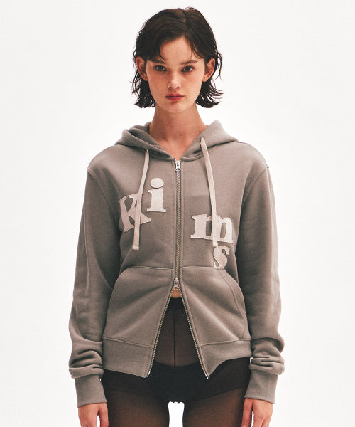 MESSY ALPHA APP ZIP HOODIE - 3 COLORS KHAKI