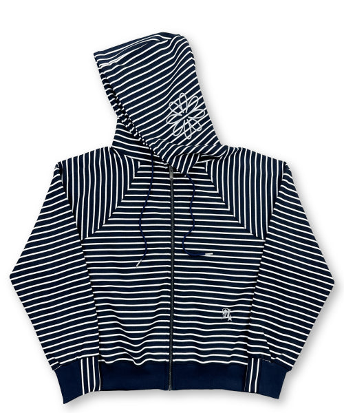 STRIPE HOODIE - 3 COLORS NAVY