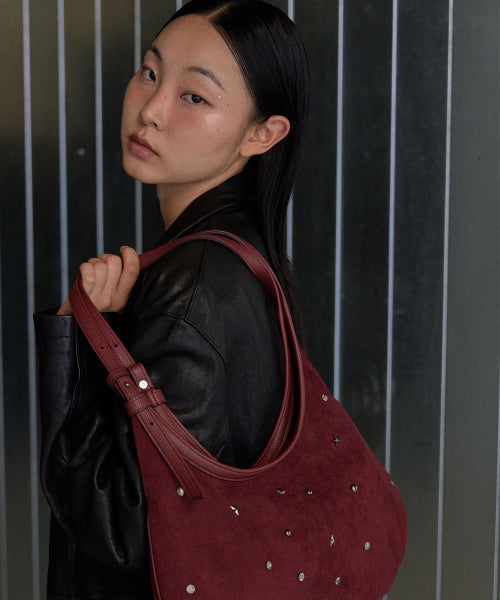 MARO STUD SUEDE BAG - 3 COLORS