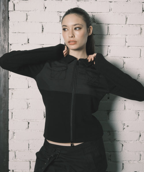 NY PATCH ZIP UP BLACK - 2 COLORS