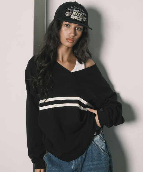 COZY V-NECK L/S YELLOW - 3 COLORS