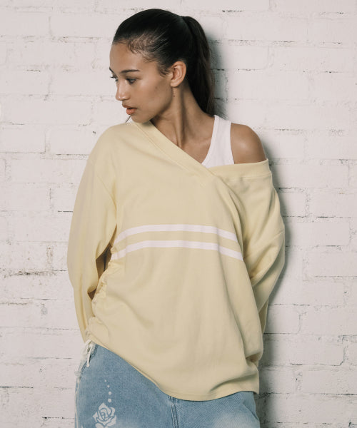 COZY V-NECK L/S YELLOW - 3 COLORS