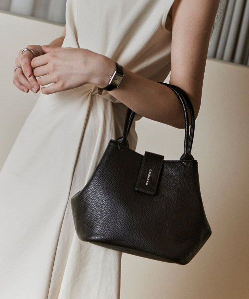 AUBREE SMALL TOTE BAG - 2 COLORS BLACK