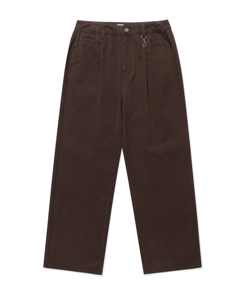 PEACH COTTON PINTUCK PANTS #GISELLE同款! - 2 COLORS BROWN