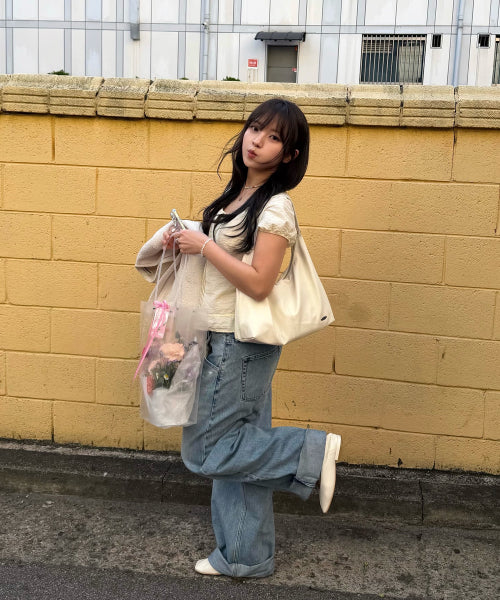 WEEK SHOULDER BAG - 4 COLORS CREAM WHITE