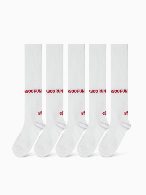 [5 PACK] MENASOO LONG SOCKS - 3 COLORS WHITE
