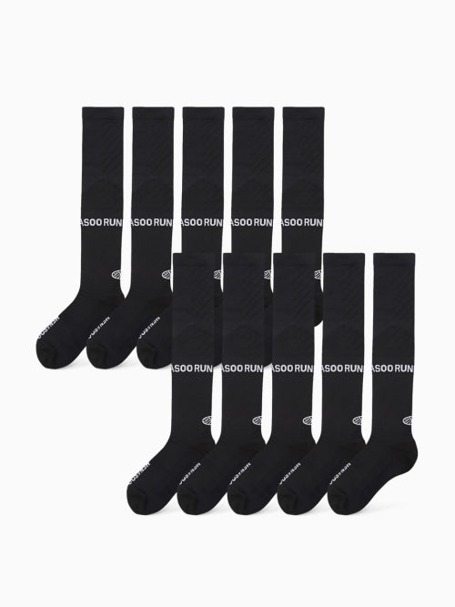 [10 PACK] MENASOO LONG SOCKS - 3 COLORS BLACK