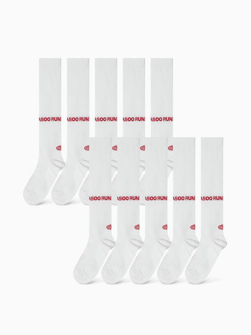 [10 PACK] MENASOO LONG SOCKS - 3 COLORS WHITE