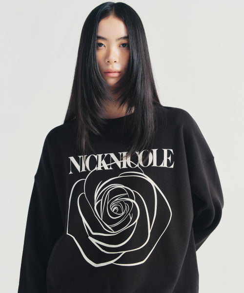 NICOLE ROSE PRINTING SWEATSHIRT #徐睿知同款! - 8 COLORS CREAM