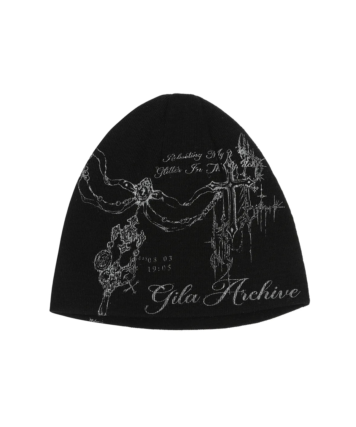TATTOOED GRAPHIC BEANIE - 2 colors