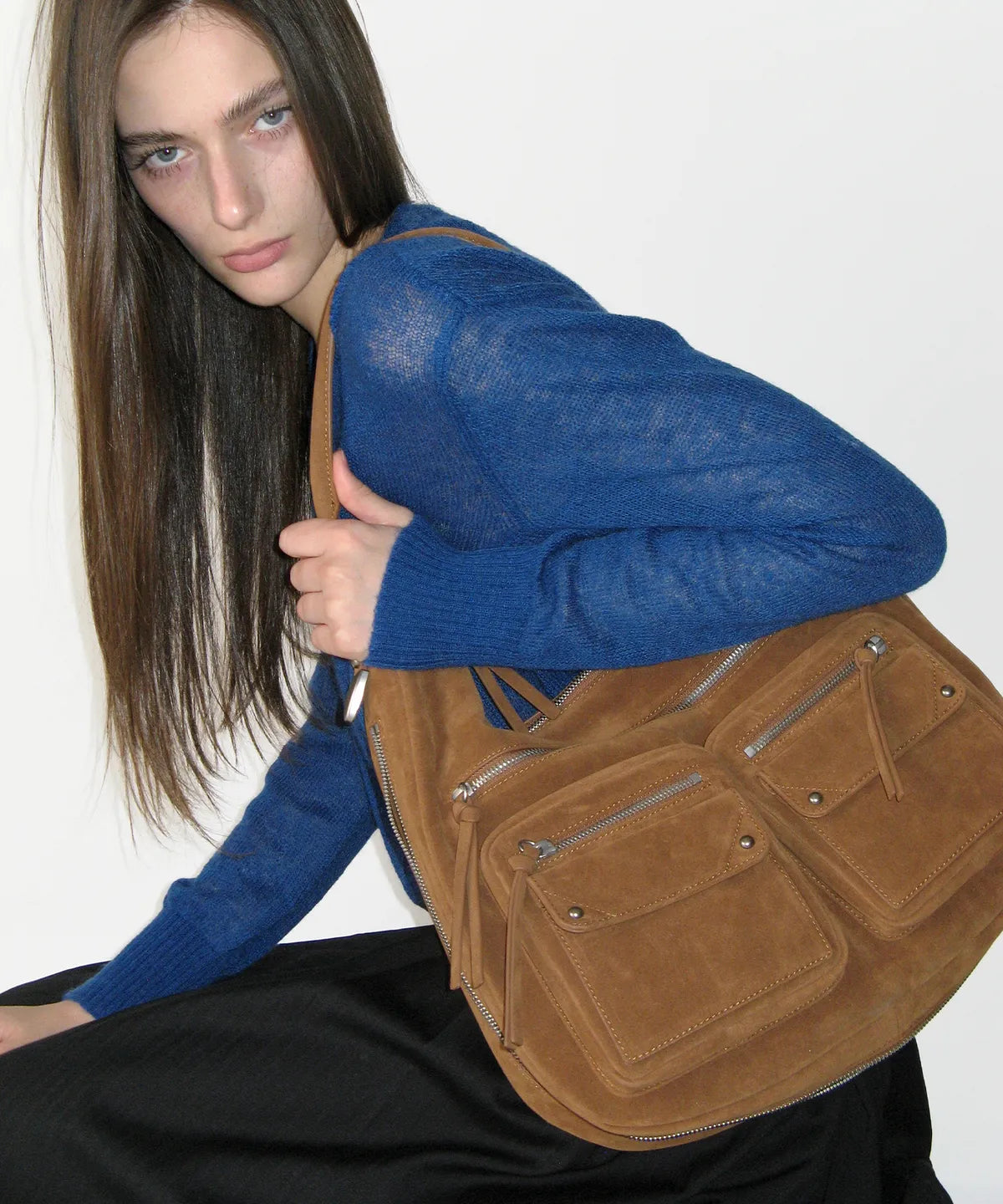 Double Pocket Shoulder Bag, CAMEL #TAEYEON同款!