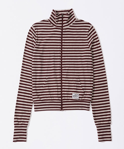 LIGHT WEIGHT STRIPED JERSEY - 3 COLORS BURGUNDY