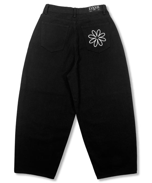 DAISY WASHED PANTS BLACK