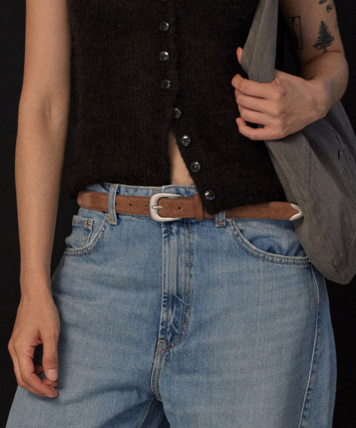 RUST SUEDE BELT - 2 COLORS