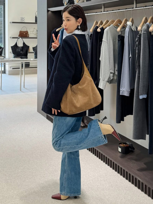 ADELE HOBO BAG SUEDE KHAKI