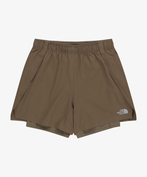 SPEEDON 2IN1 SHORTS LIGHT BROWN