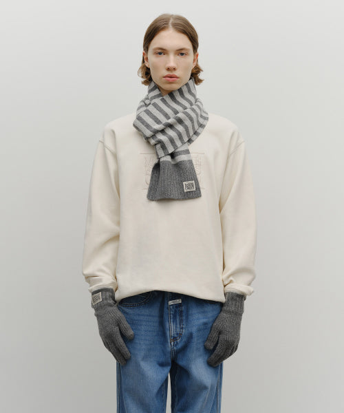 CLASSIC LOGO MUFFLER - 5 COLORS MELANGE GREY