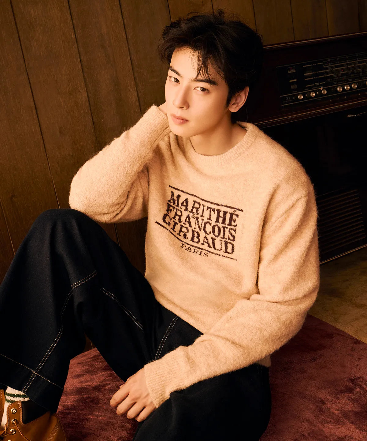 BOUCLE CLASSIC LOGO KNIT PULLOVER ecru #車銀優同款!