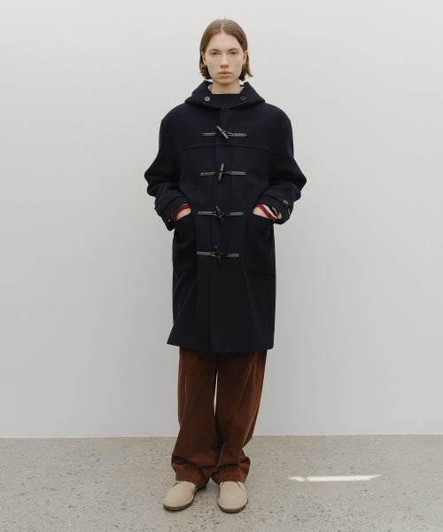 LONG DUFFLE COAT - 2 COLORS NAVY