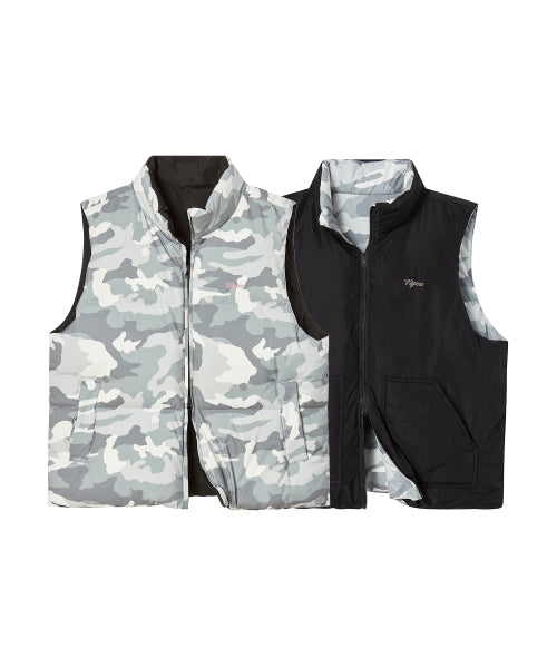 REVERSIBLE DOWN VEST BLACK - 2 COLORS