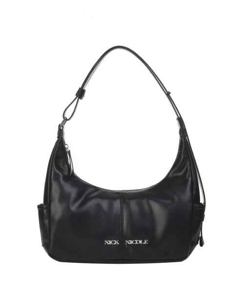LOGO POCKET HALF SHOULDER BAG #徐睿知同款! - 2 COLORS BLACK
