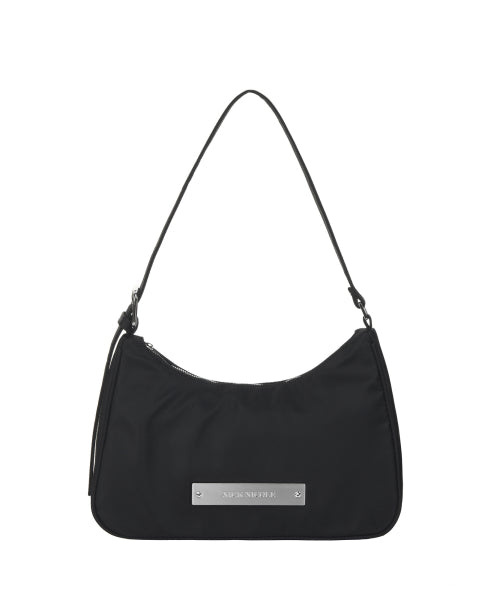 CRYSTAL NYLON AROUND MINI BAG #徐睿知同款! BLACK