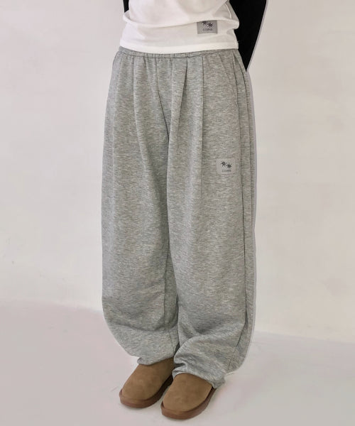 PINTUCK WIDE PANTS - 2 COLORS BLACK