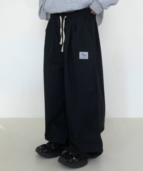 PINTUCK WIDE PANTS - 3 COLORS BLACK