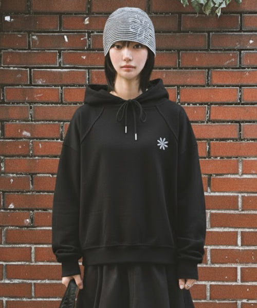 DAISY LOGO HOODIE - 2 COLORS BLACK